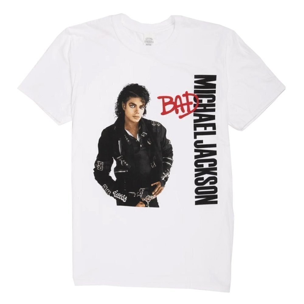 Michael Jackson Tshirt Bad White Shirt